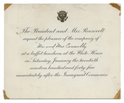 Honored Guest Non-Transferable Pass to The White House Grounds Inauguration Ceremonies of January 20th, 1945. 
