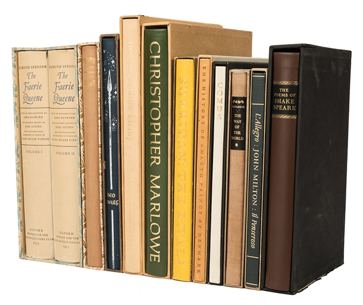 Eleven Volumes of Early and Renaissance English Literature by The Limited Editions Club. 