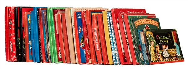 Group of Vintage Pop-Up, Moveable, and Interactive Christmas Storybooks. 