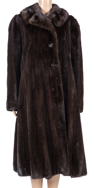 Greta Garbo’s Personally-Owned and Monogrammed Full-Length Fredrica Wild Mink Coat.