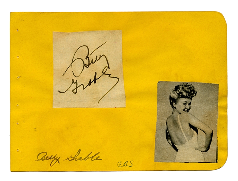 Film actors’ signatures on cards and album pages. 
