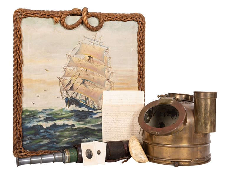 Collection of 19th Century Nautical Artifacts and Ephemera.