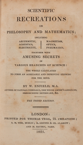 Scientific Recreations in Philosophy and Mathematics.