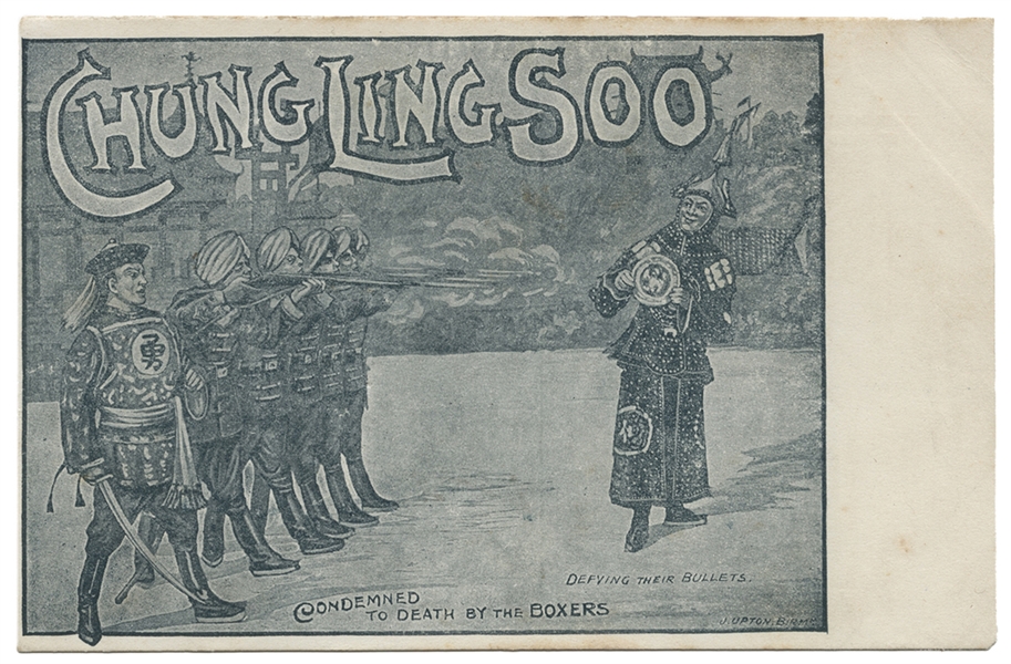 Chung Ling Soo Postcard. Condemned to Death by the Boxers.
