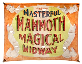 Masterful Mammoth Magical Midway Banner.