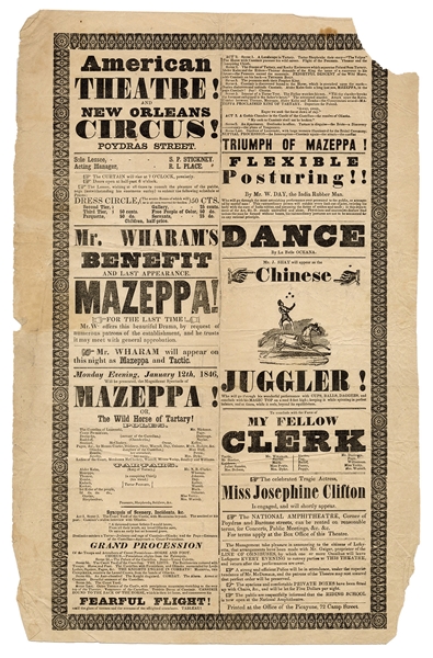 American Theater and New Orleans Circus.