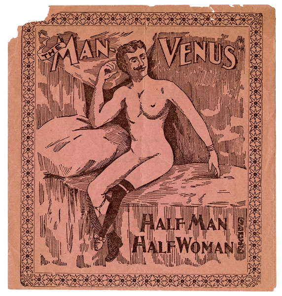 The Man-Venus. Half Man Half Woman