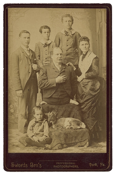Eli Bowen “Legless Wonder” and His Family Cabinet Card.