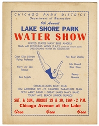 Lake Shore Park Water Show. Chicago Park District. 1964.