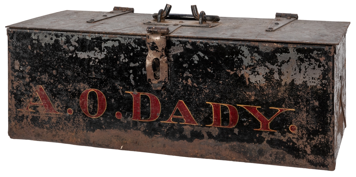 A.O. Dady Hinged Cast Iron Tool Box.