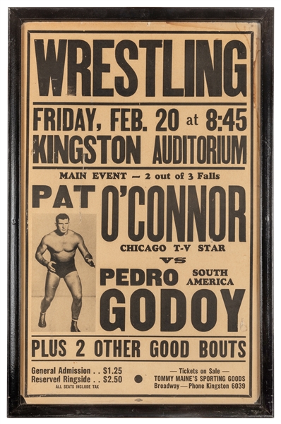 Wrestling. Pat O’Connor vs. Pedro Godoy.