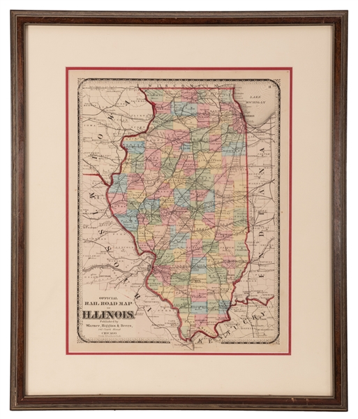 Official Railroad Map of Illinois.