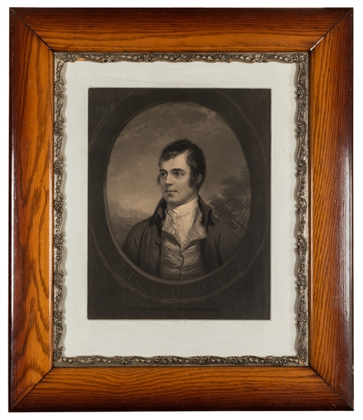 Portrait Engraving of Robert Burns.