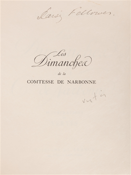 Les Dimanches de la Comtesse de Narbonne.