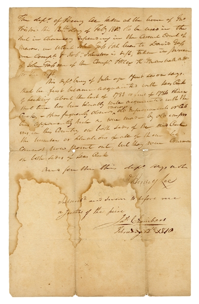 Henry Lee Signed Deposition.