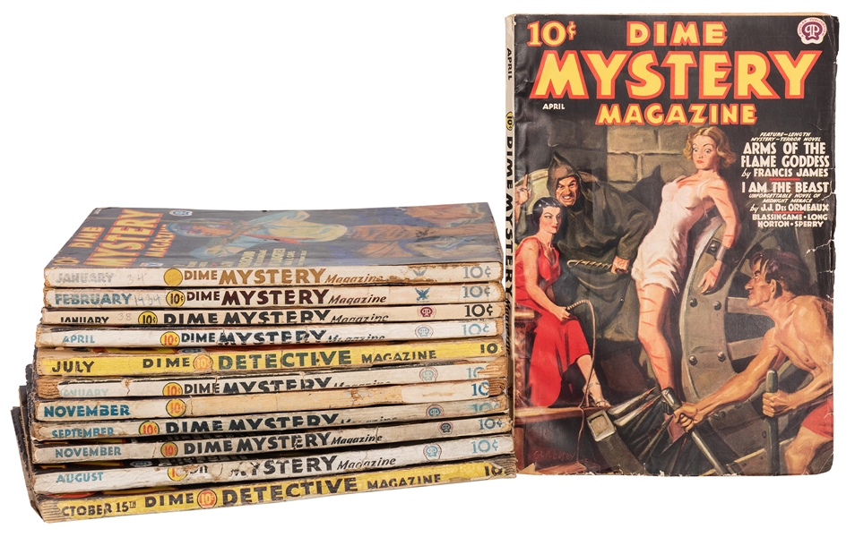 Dime Mystery Magazine. 12 Issues.