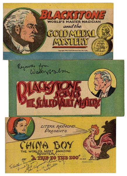 Blackstone and Litzka Raymond. Three Mini Comics, Two Signed.