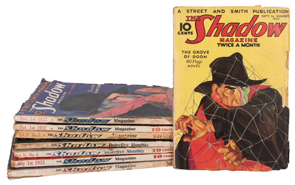 The Shadow. 1932-33. Eight Issues.