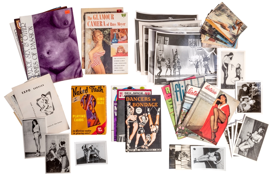 Erotica. Group of Photographs, Postcards, and Zines.