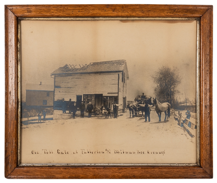 Large Photograph of The Old Toll Gate at Fullerton and Milwaukee Avenues, Chicago.