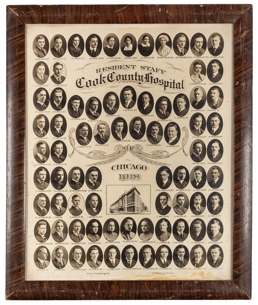 Cook County Hospital Resident Staff Composite Photograph.