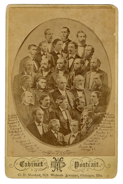 Clergymen of Chicago Cabinet Photo.