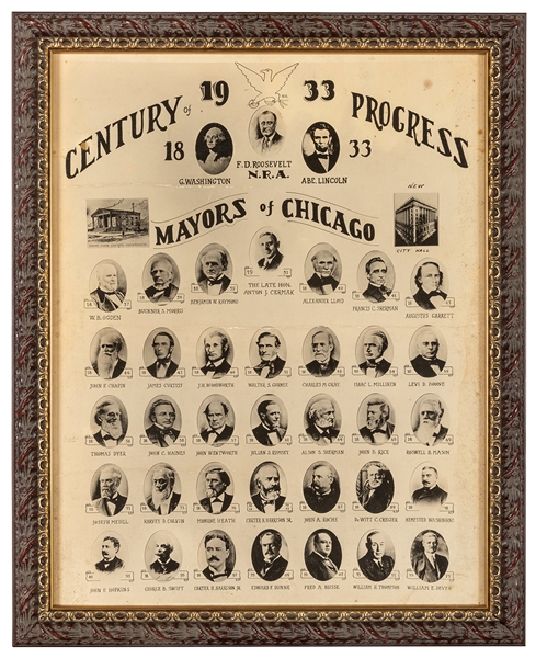 Chicago 1933—34 Century of Progress Mayors of Chicago Composite Photographs.