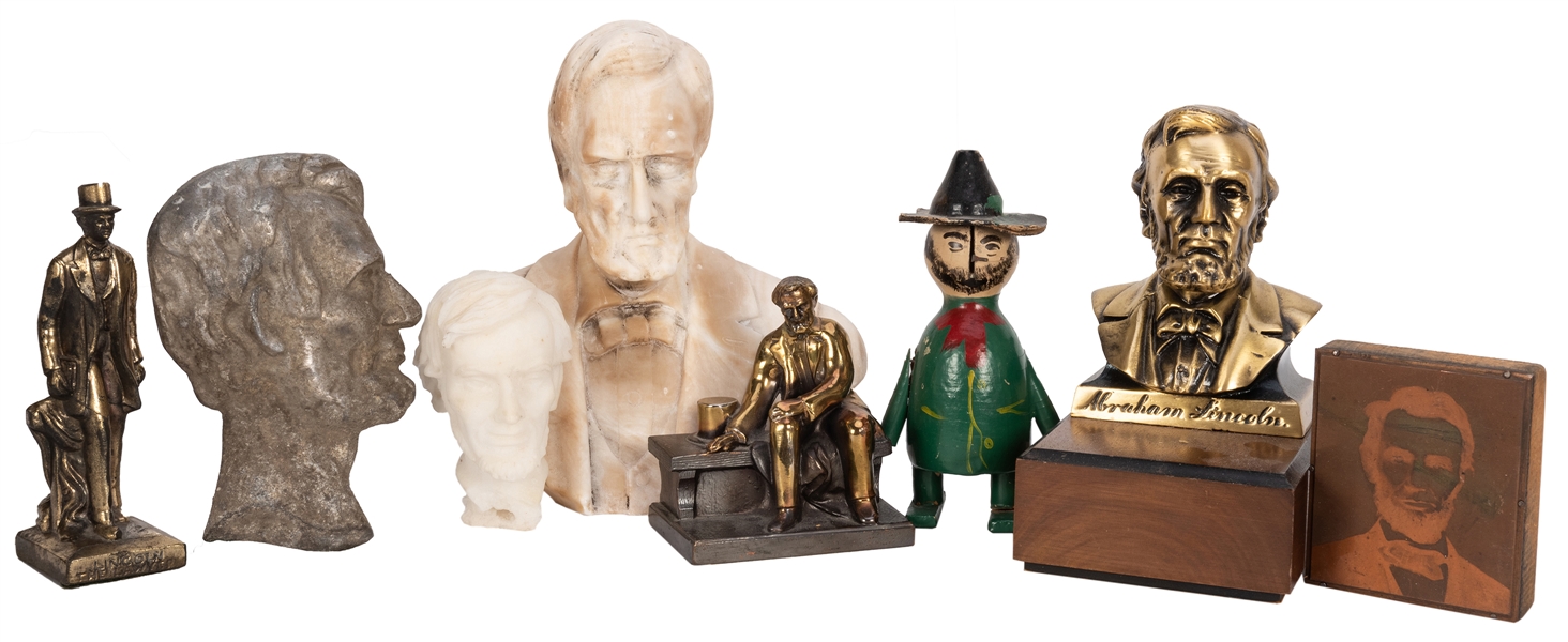 Group of Abraham Lincoln Desk Busts and Statuettes.