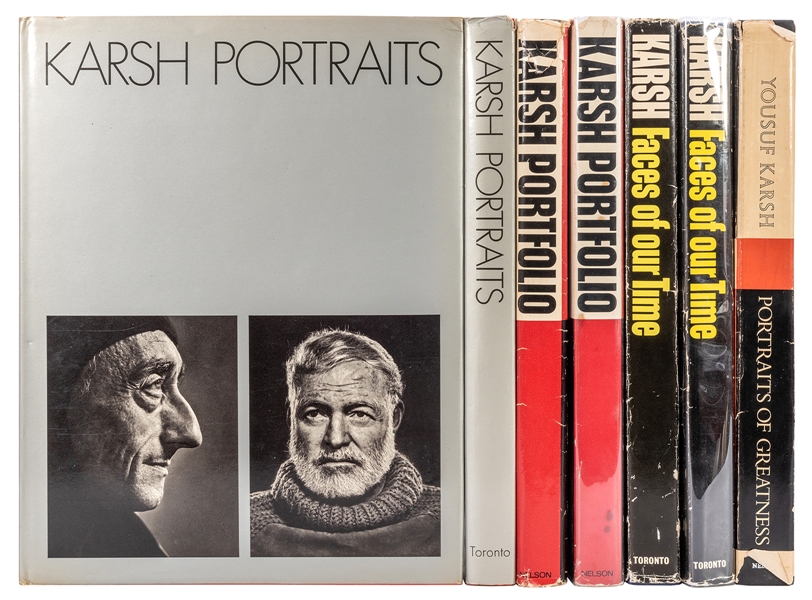 Seven Books of Karsh Photographs, three signed.