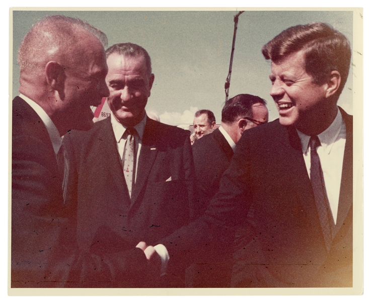 Original Photograph of JFK, LBJ, and John Glenn.