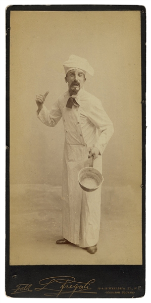 Cabinet Photograph of Luigi Fregoli as a Chef.