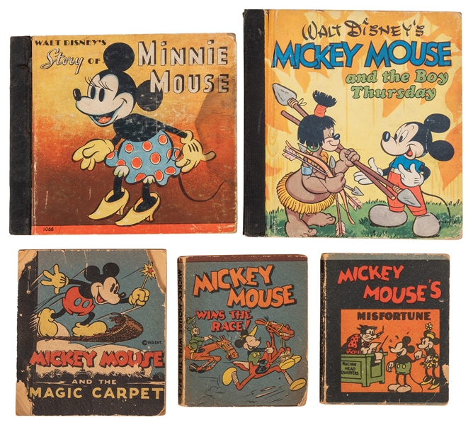 Mickey and Minnie Mouse. Five Big Little Books.