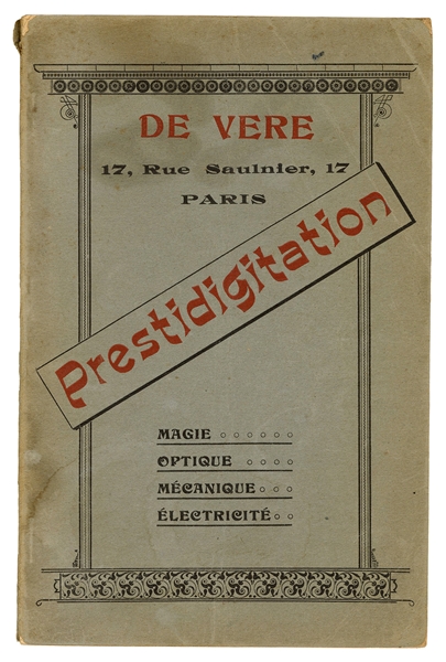 Catalogue General Appareils et Instruments Pour la Physique Amusante et la Prestidigitation.