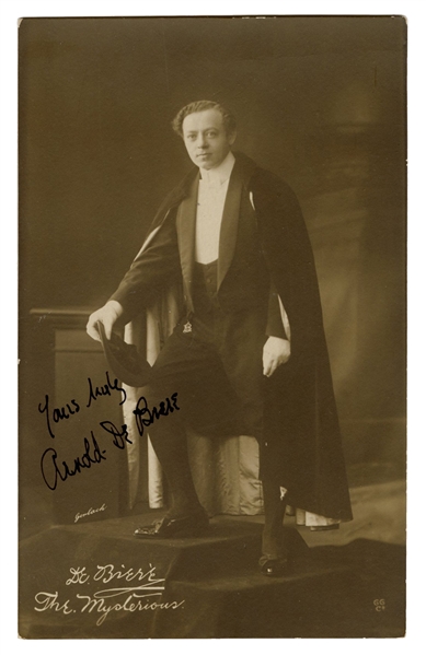 Signed Real Photo Postcard of Arnold De Biere.
