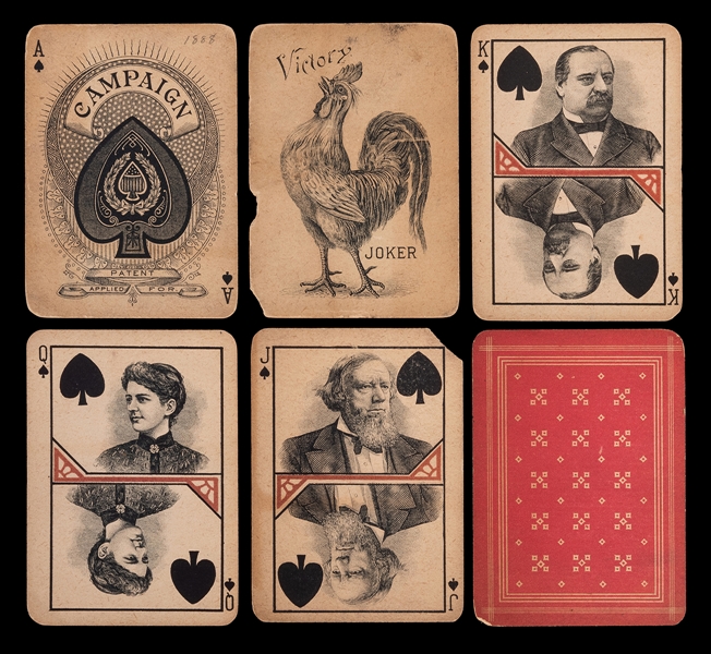 1888 Grover Cleveland Presidential Campaign Playing Cards.
