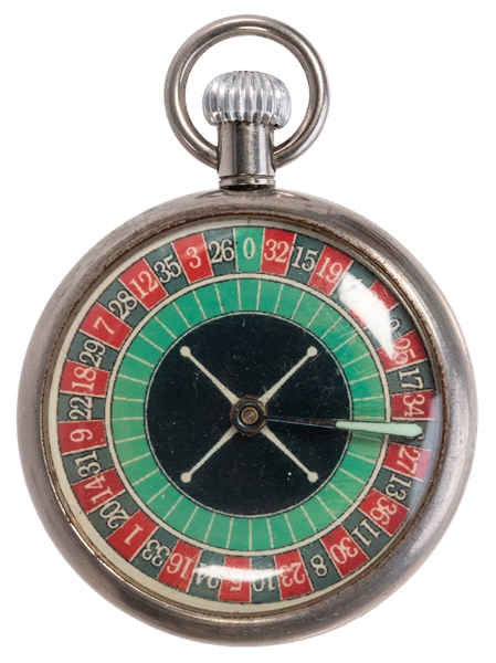 Wind-Up Roulette Wheel Pocket Watch.