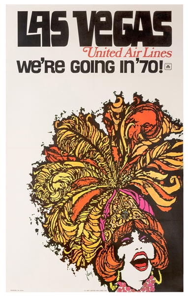  Las Vegas. United Air Lines. We’re Going in ’70. 1970. 