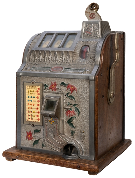 Mills 5 Cent Novelty Poinsettia Slot Machine