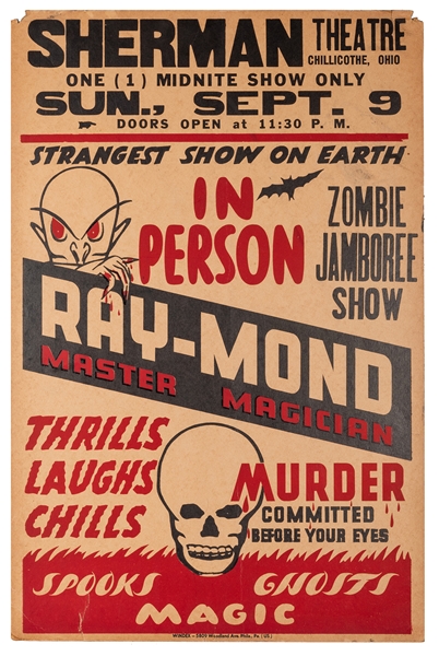 Ray-Mond Master Magician. Zombie Jamboree Show.