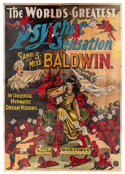 Baldwin, Professor Samri S. The World’s Greatest Psychic Sensation. Samri S. and Miss Baldwin in Oriental Hypnotic Dream Visions. 