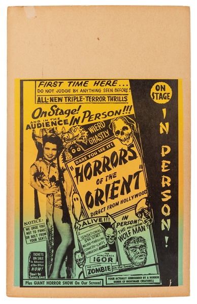 Horrors of the Orient. Spook Show.