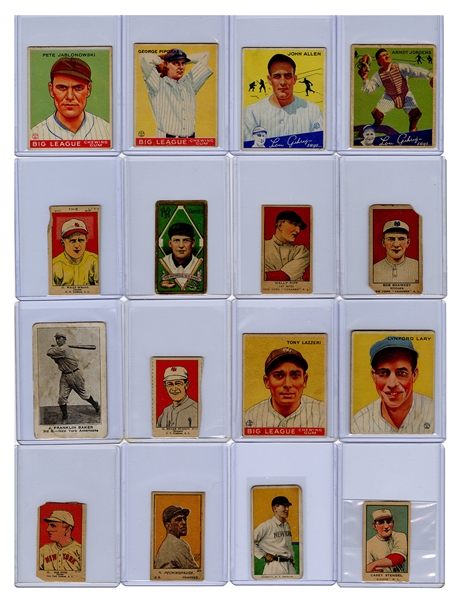  Lot of 33 1910s—30s New York Yankees Baseball Cards. 