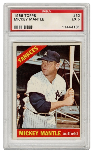  1966 Topps Mickey Mantle No. 50. 
