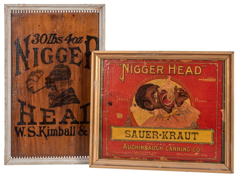 Black Americana Wooden Crate Labels.