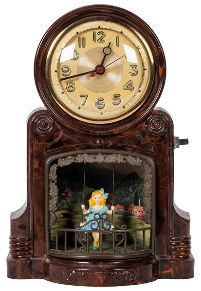 Master Crafters Swinging Girl Electric Sessions Clock.