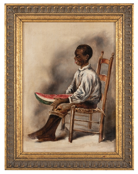 Black Americana Oil Painting.