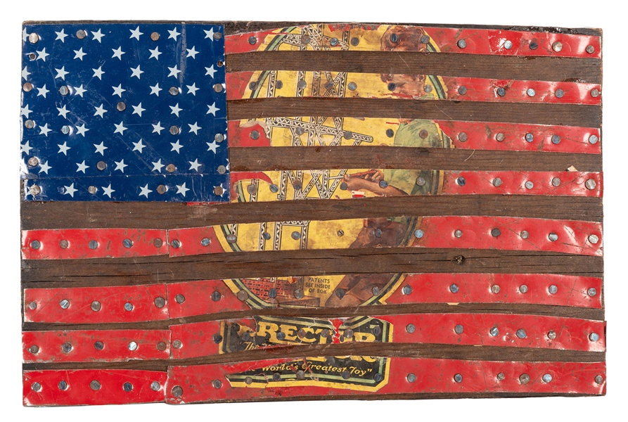 American Flag Erector Set Folk Art.