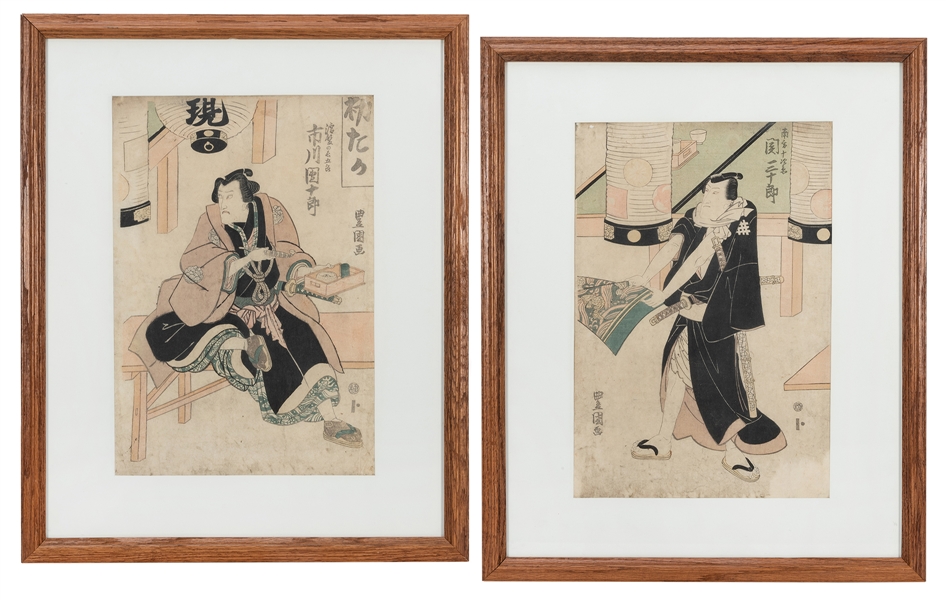 Pair of Kabuki Actor Woodblock Prints.