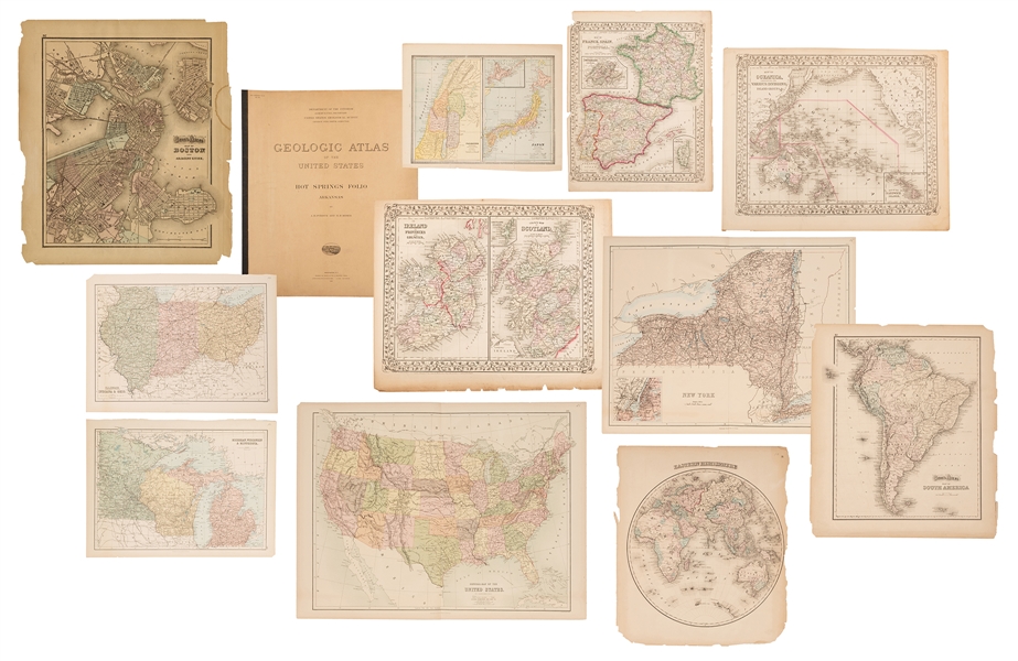 Group of 19th Century Maps. 12 pcs.