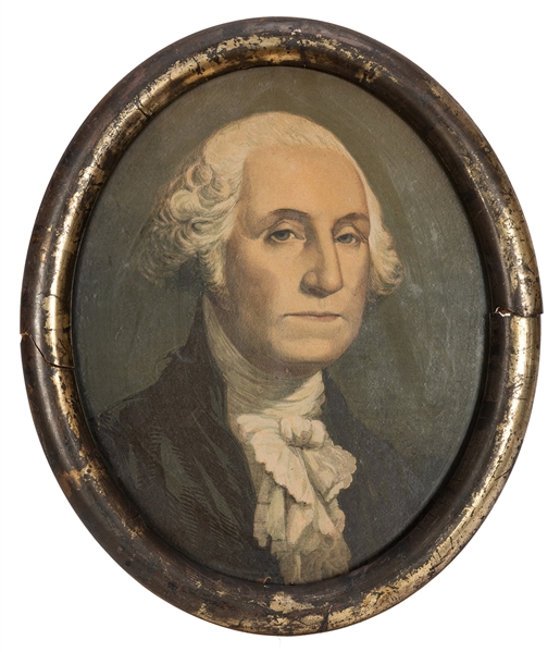 Antique Framed George Washington Print.